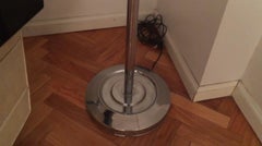 Unusual Floor Lamp Art Deco 1920, German, Materials: Chrome and Glass