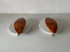 Unusual Flower shaped Ceramic Pair of Sconces by Pan Leuchten, 1960s, Germany