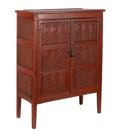 Unusual Form Pie Safe with Lantern Style Tins