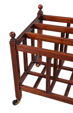 Unusual Form Reeded Mahogany Canterbury