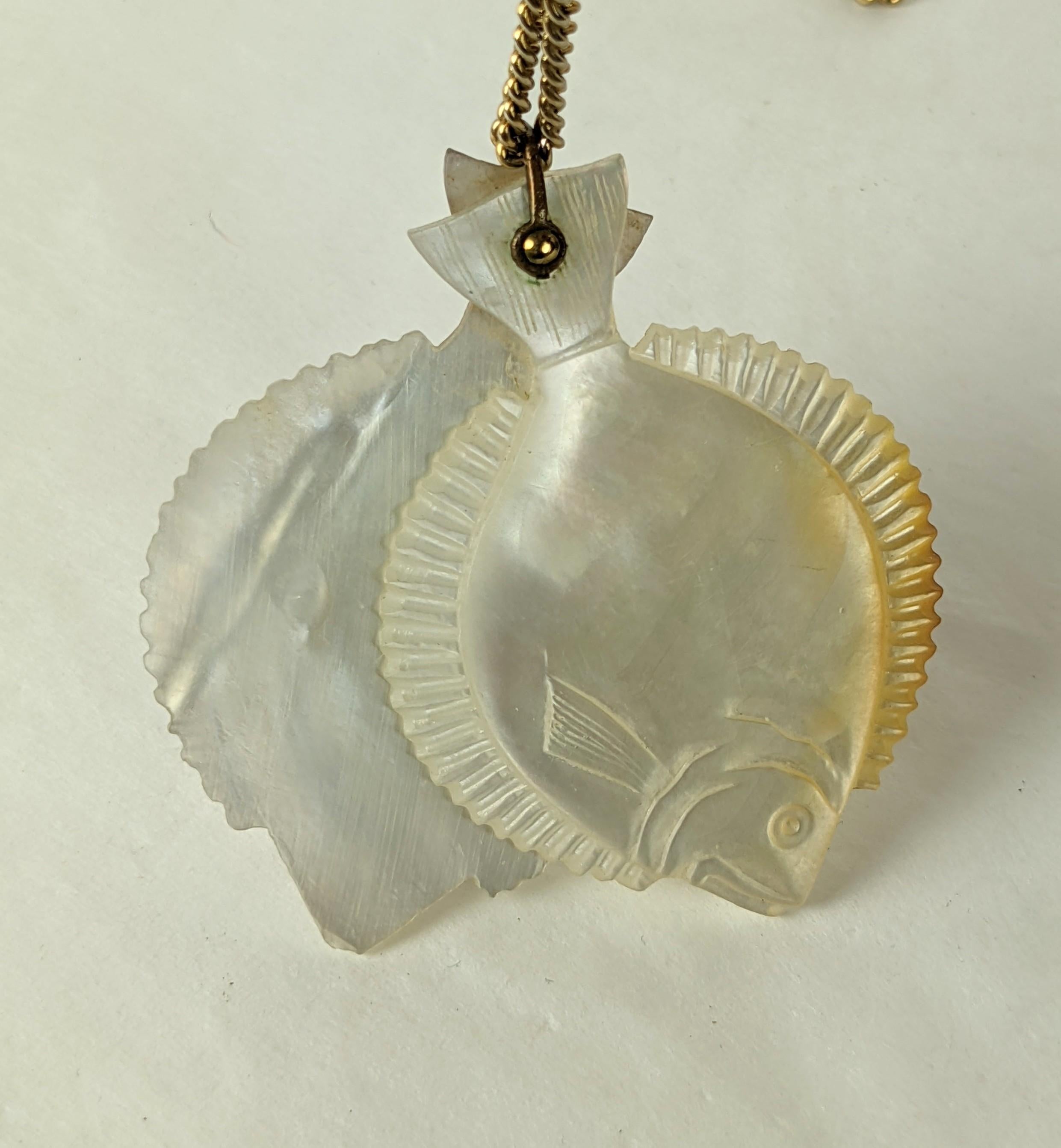 Unusual French Art Deco Mother of Pearl Locket In Excellent Condition For Sale In New York, NY
