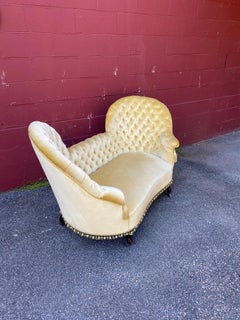 Unusual French Napoleon III Tufted Sofa