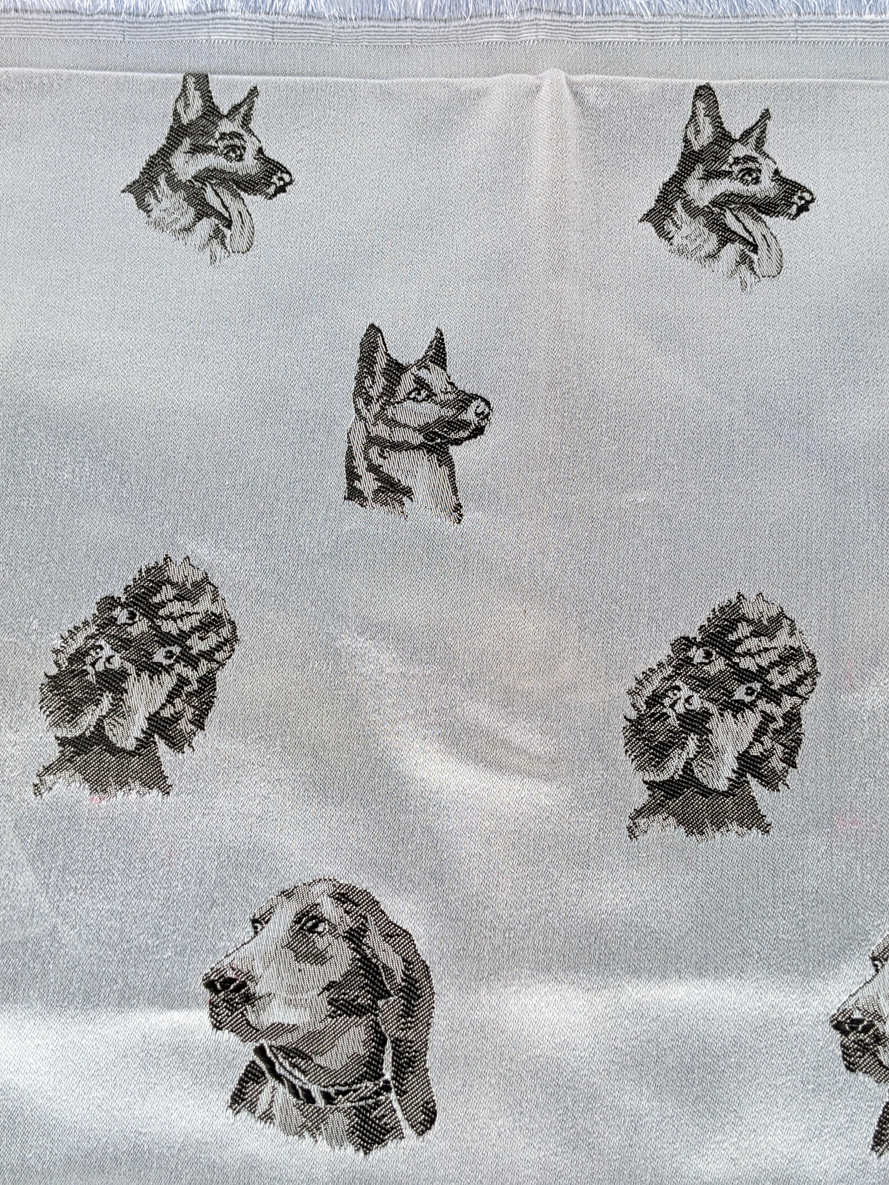 Unusual French Satin Jacquard Dog Muffler For Sale 2