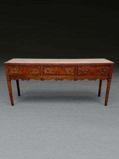 Unusual Geo III Oak Dresser
