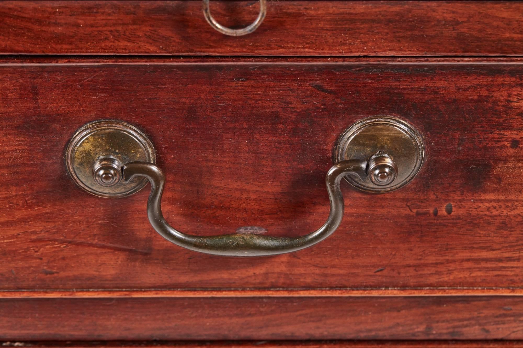 European Unusual George III Mahogany Chest of Drawers For Sale