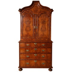 Unusual Georgian Walnut Chest on Chest