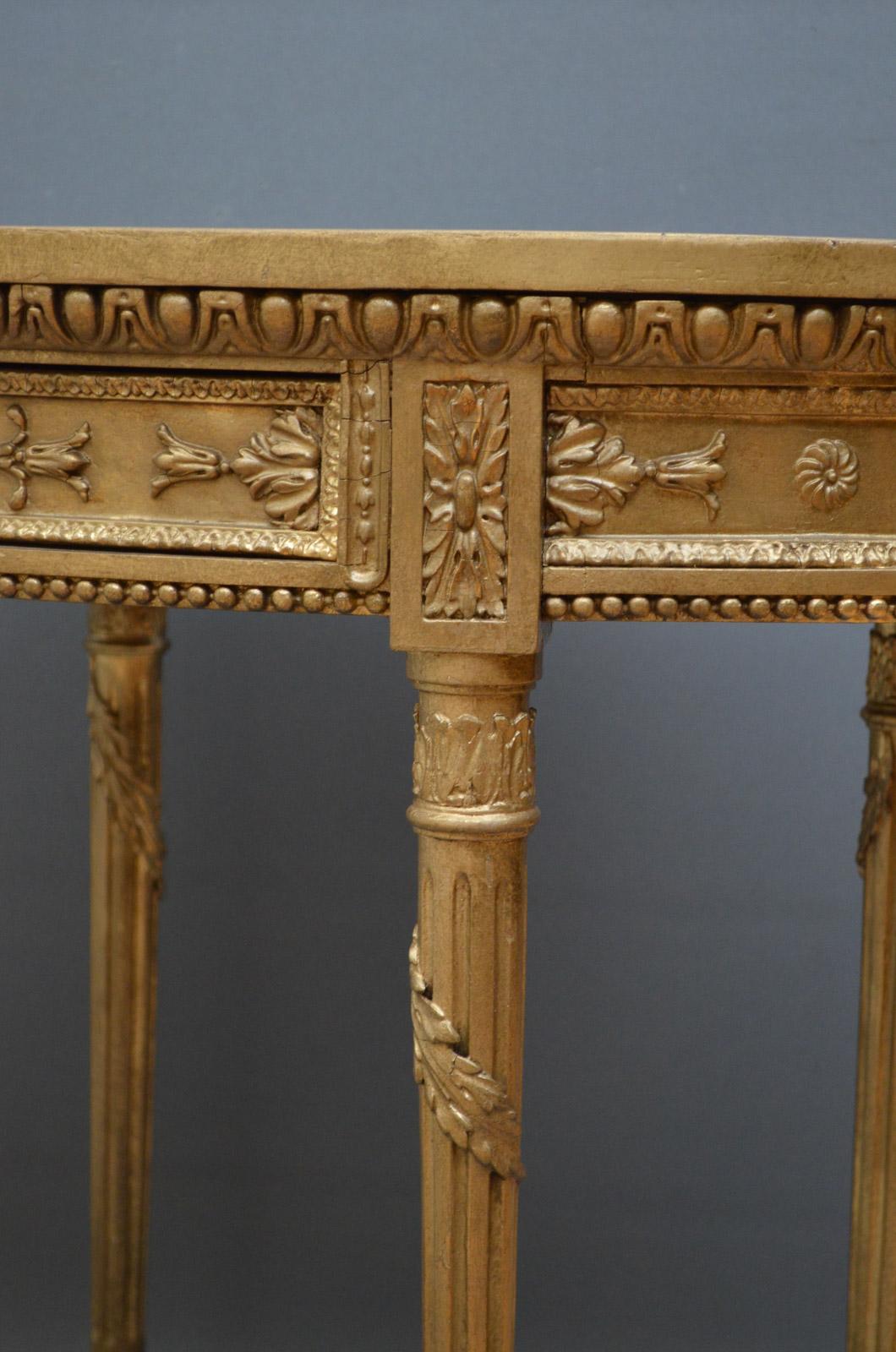 Unusual Gilded Side Table, Writing Table 1