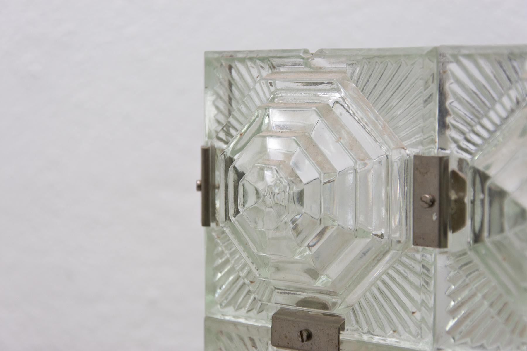 Unusual Glass Cube Pendants from Kamenický Šenov, 1970s, Price Per Pcs For Sale 12