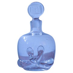 Unusual glass "People" Decanter by Erik Höglund, Boda, Sweden, 1950s