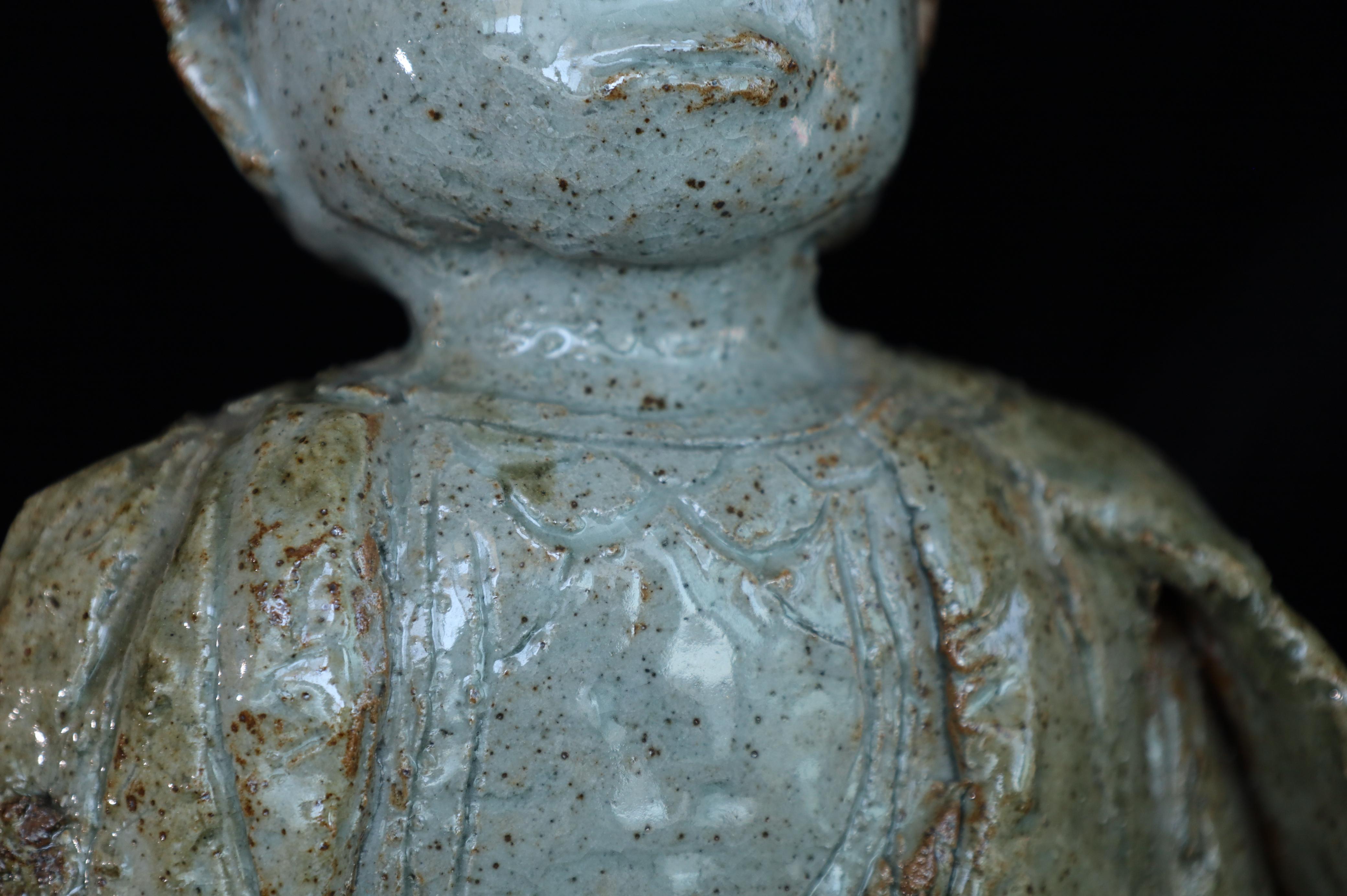 Figure inhabituelle en céramique Hagi de Dainichi Nyorai en vente 8