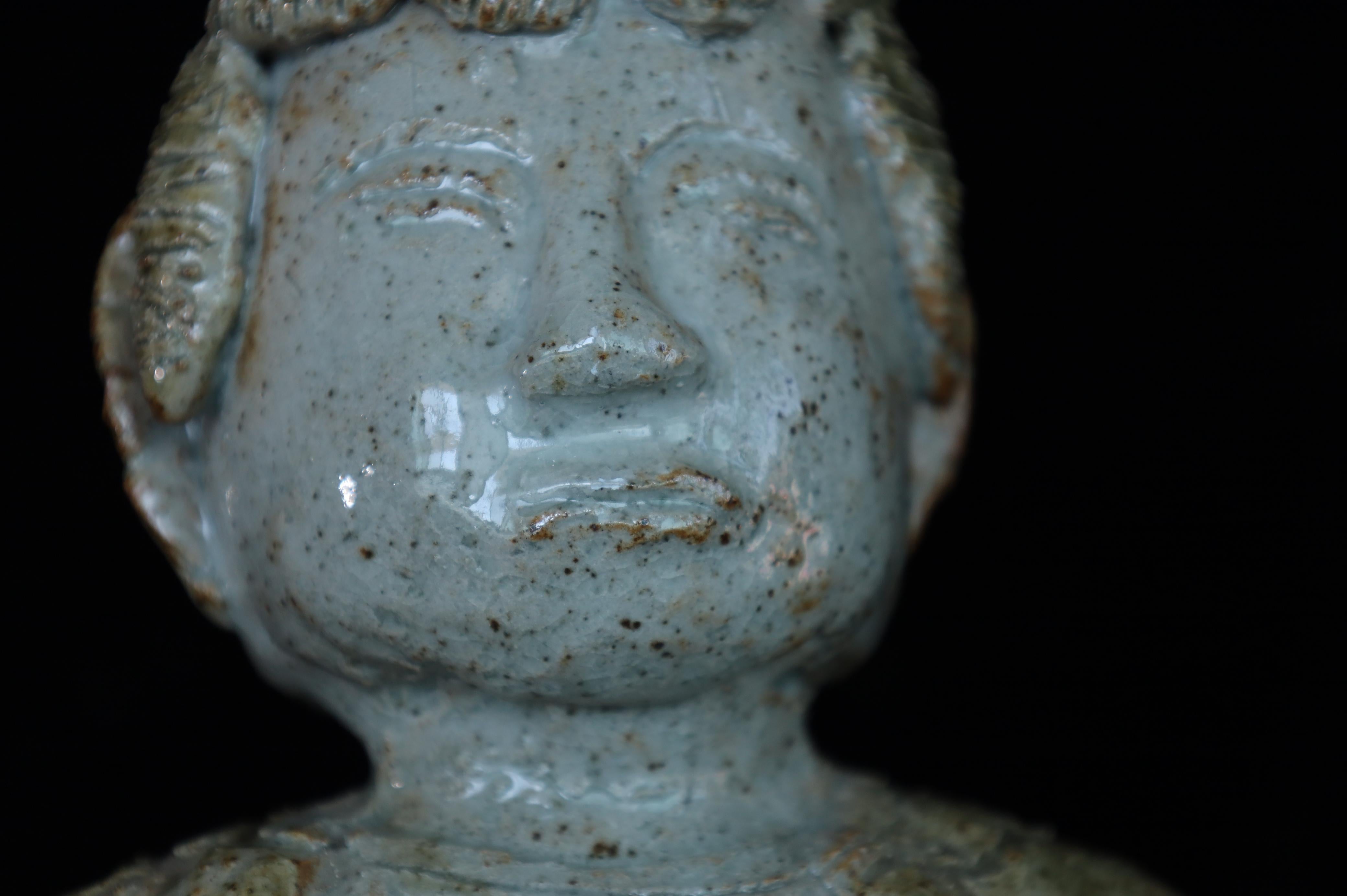Figure inhabituelle en céramique Hagi de Dainichi Nyorai en vente 10