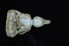 Unusual Hagi Ceramic Figure of Dainichi Nyorai