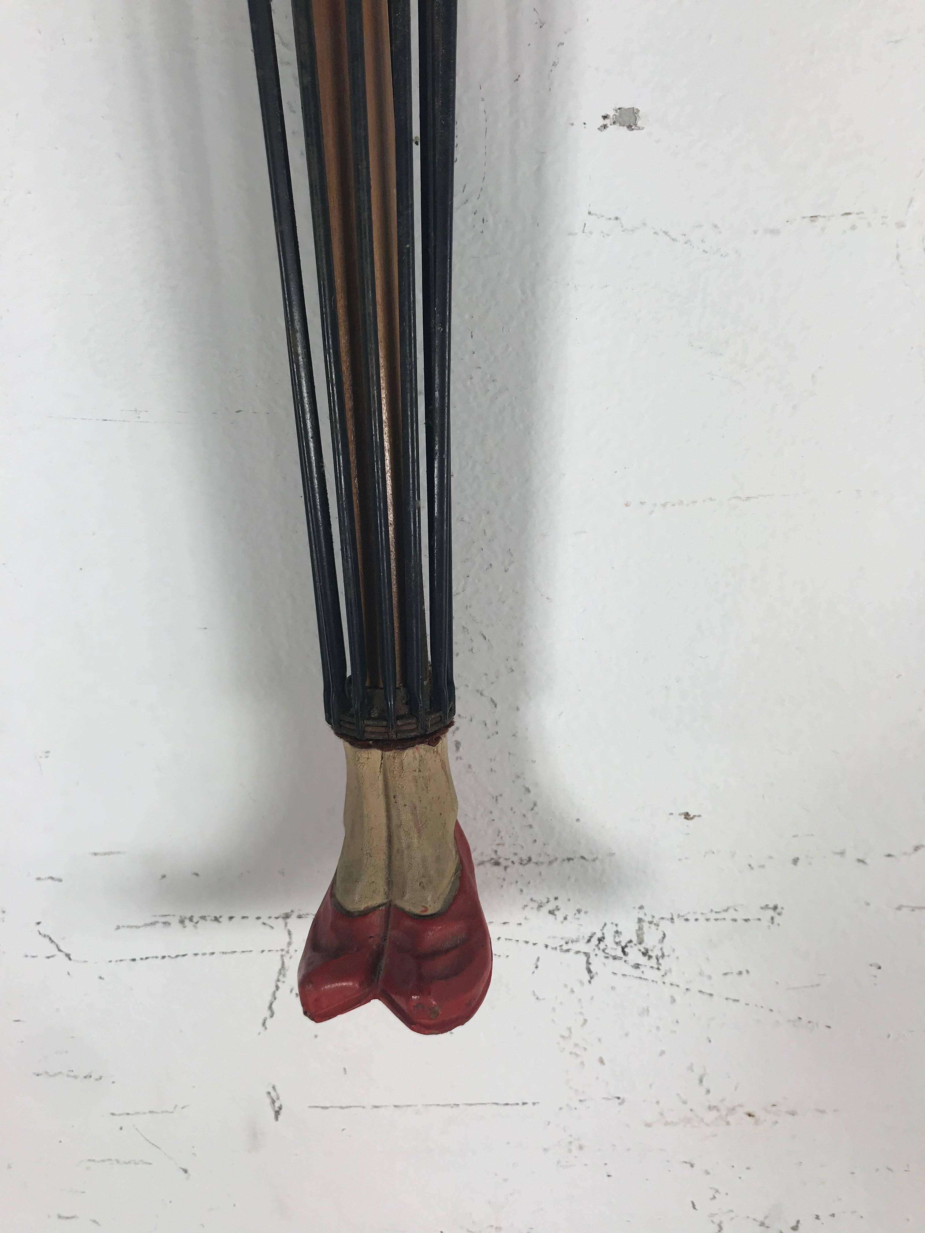 Paraguas inusual con motivo de payaso tallado a mano, Paragon, S. Fox & Co. Arte popular en venta