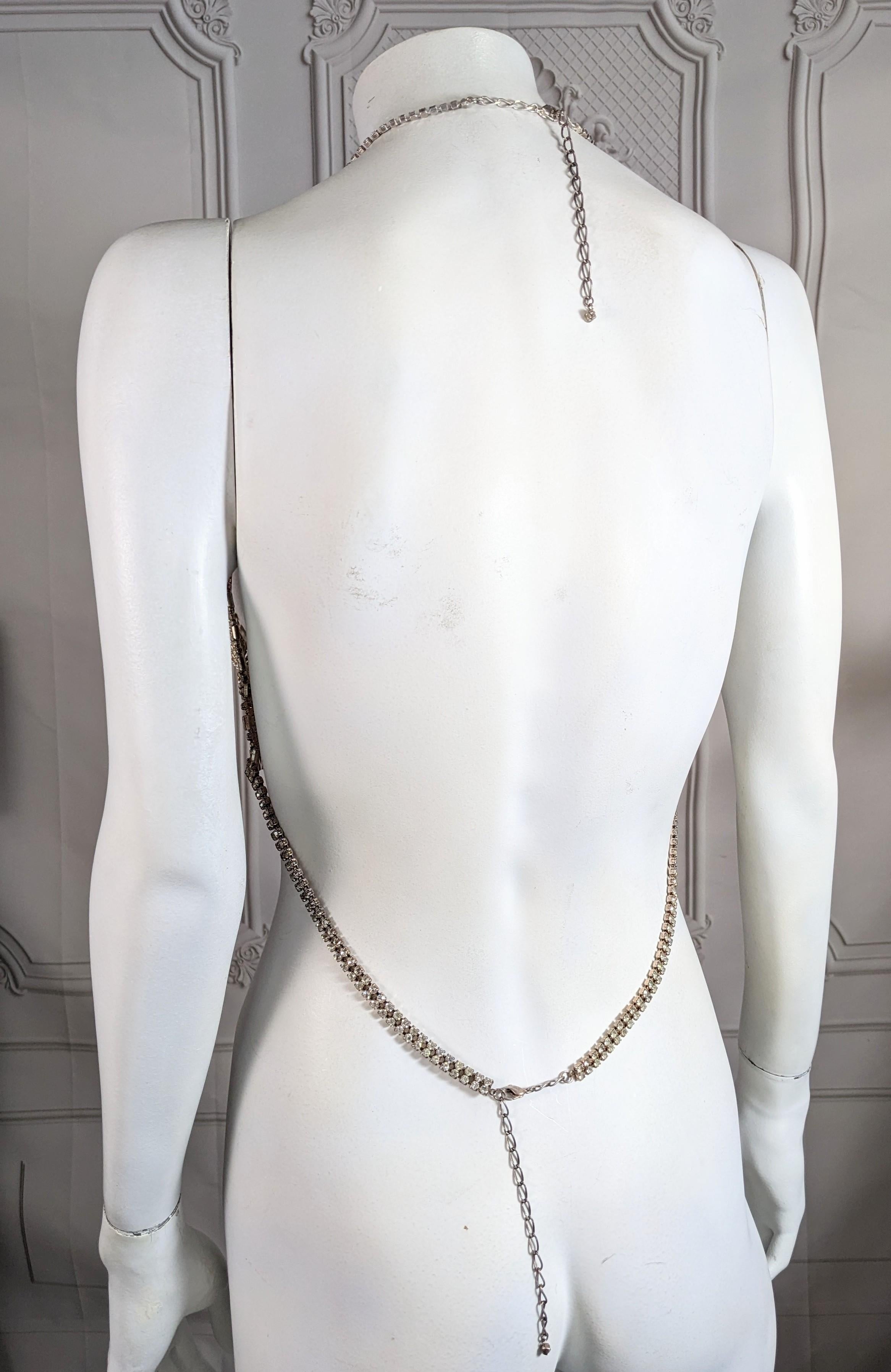 Unusual Handmade Rhinestone Crystal Bra For Sale 2