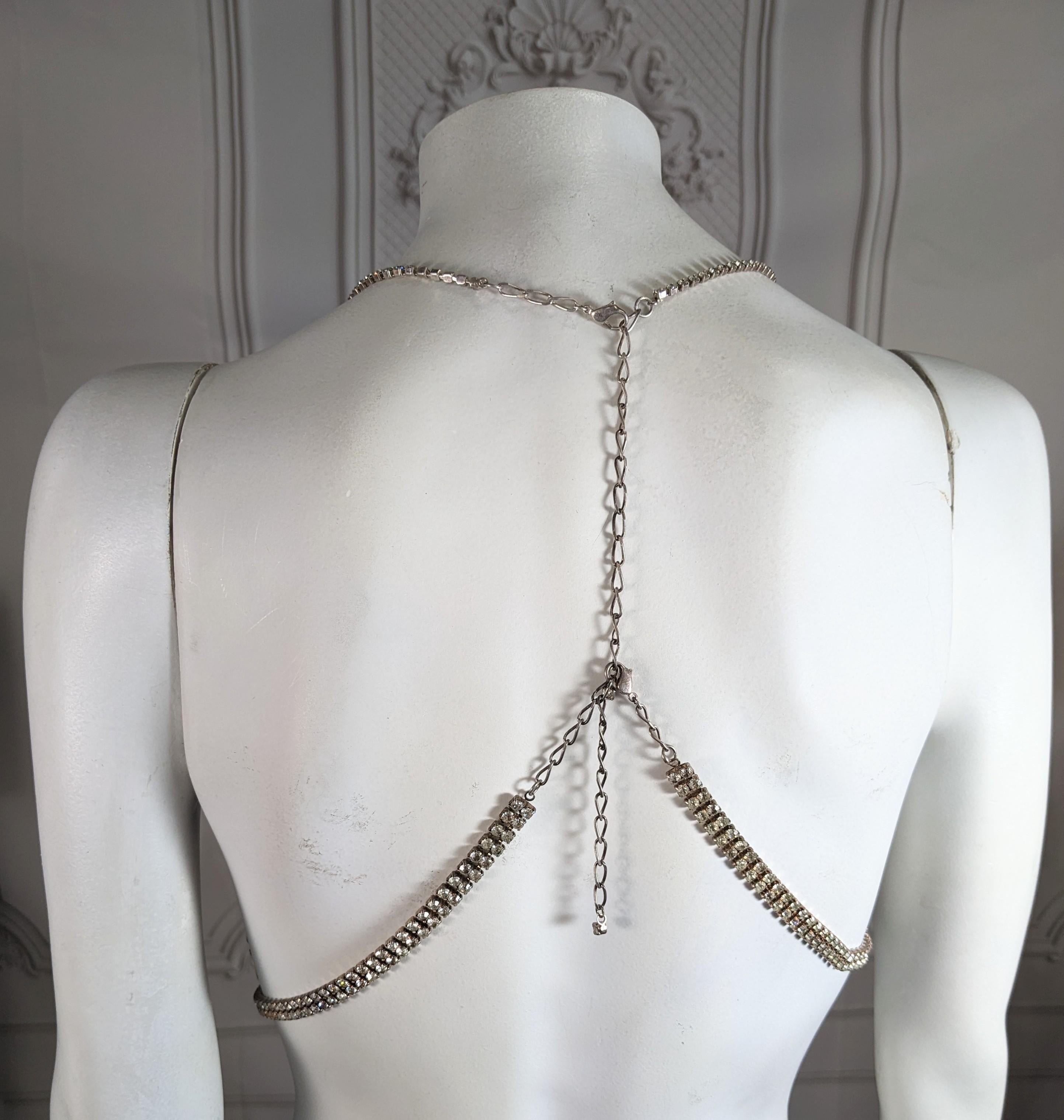 Unusual Handmade Rhinestone Crystal Bra For Sale 3