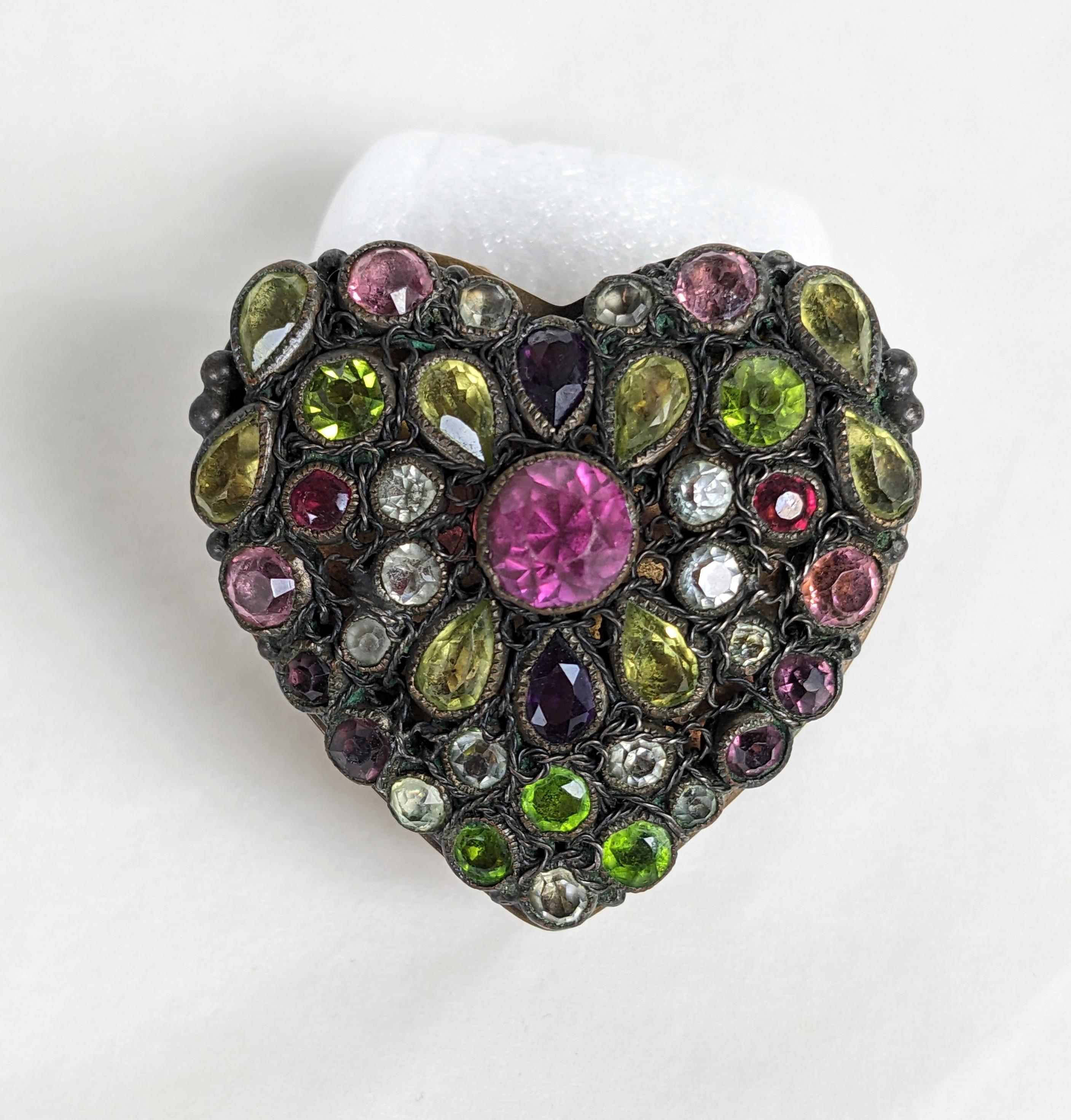 da uomo o donna Unusual Hobe Jeweled Heart Box in vendita