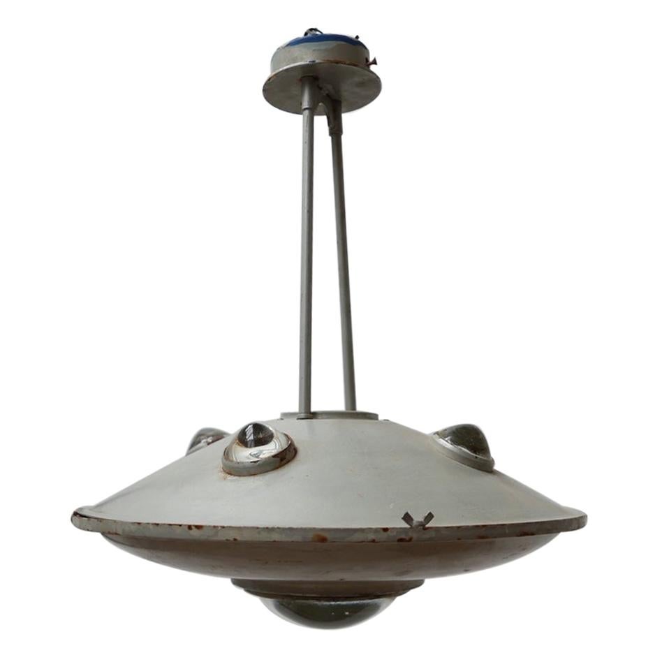 Unusual Industrial Flying Saucer Pendant Lights '3'