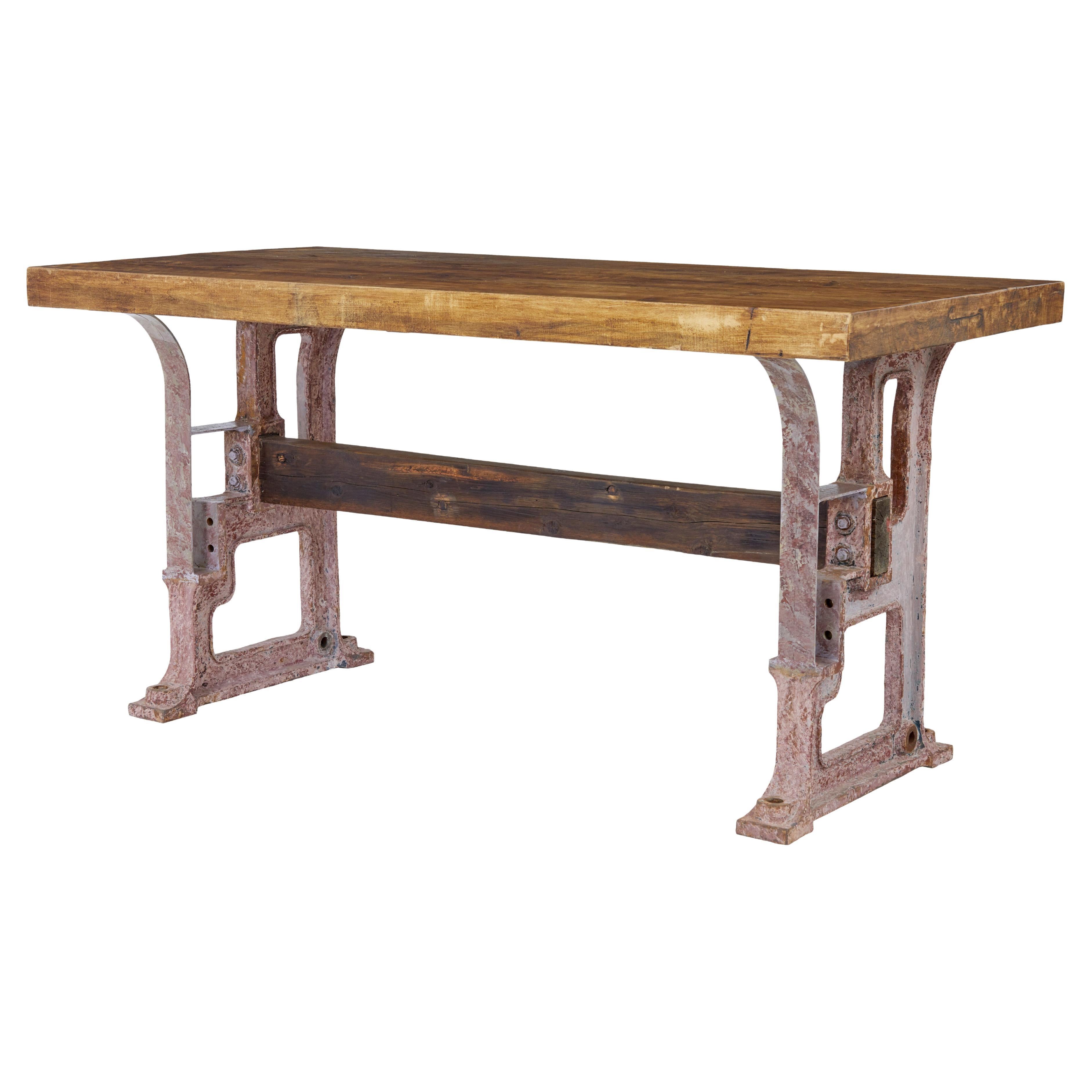 Reclaimed Industrial Work Table For Sale at 1stDibs used industrial work tables, reclaimed