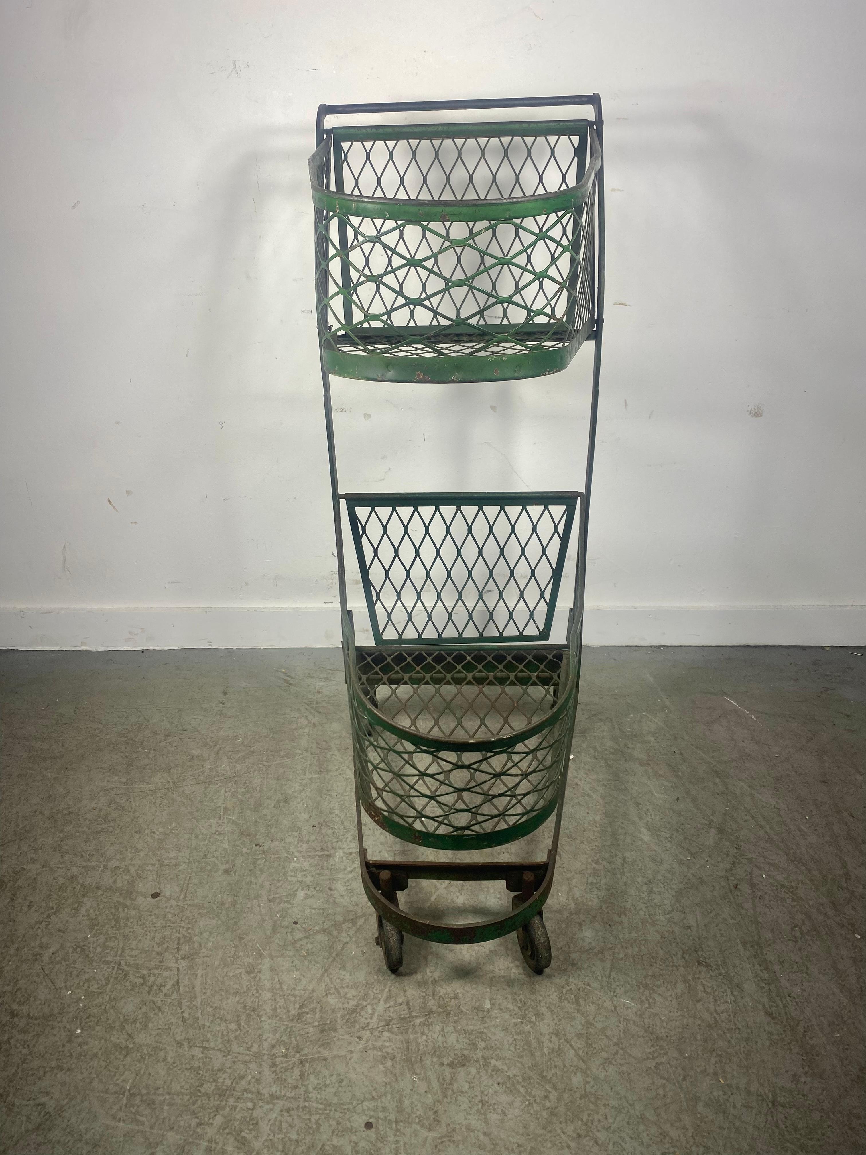 antique grocery cart