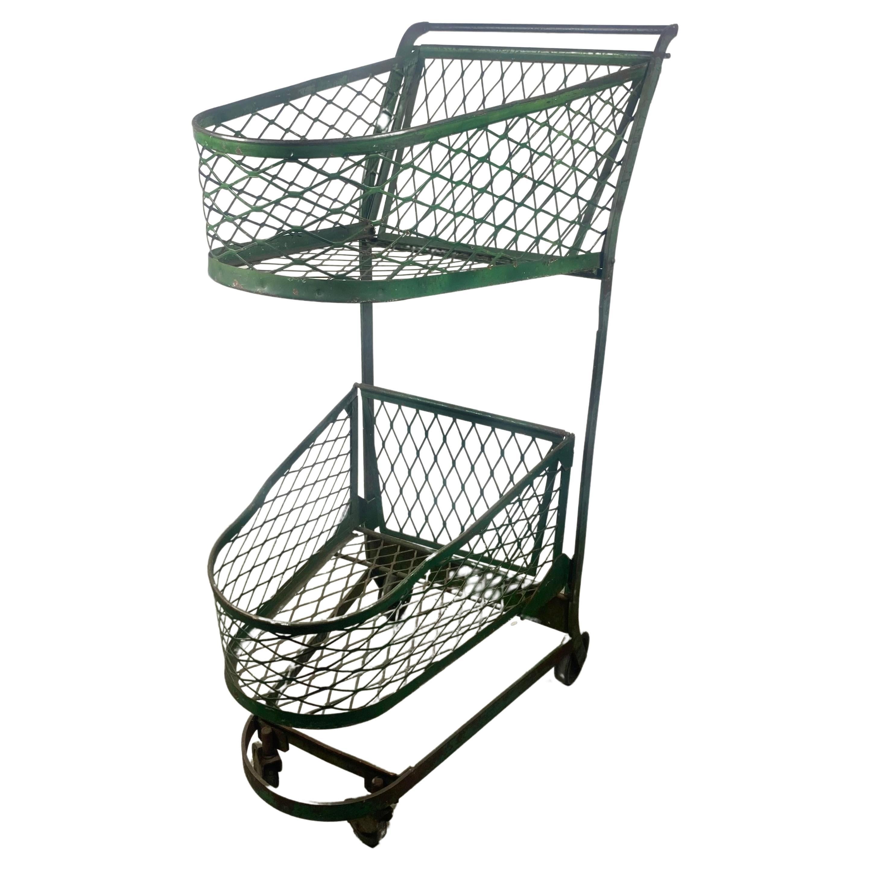 Unusual Industrial Shopping Cart by Orla Watson , Telescope Cart Inc. For Sale