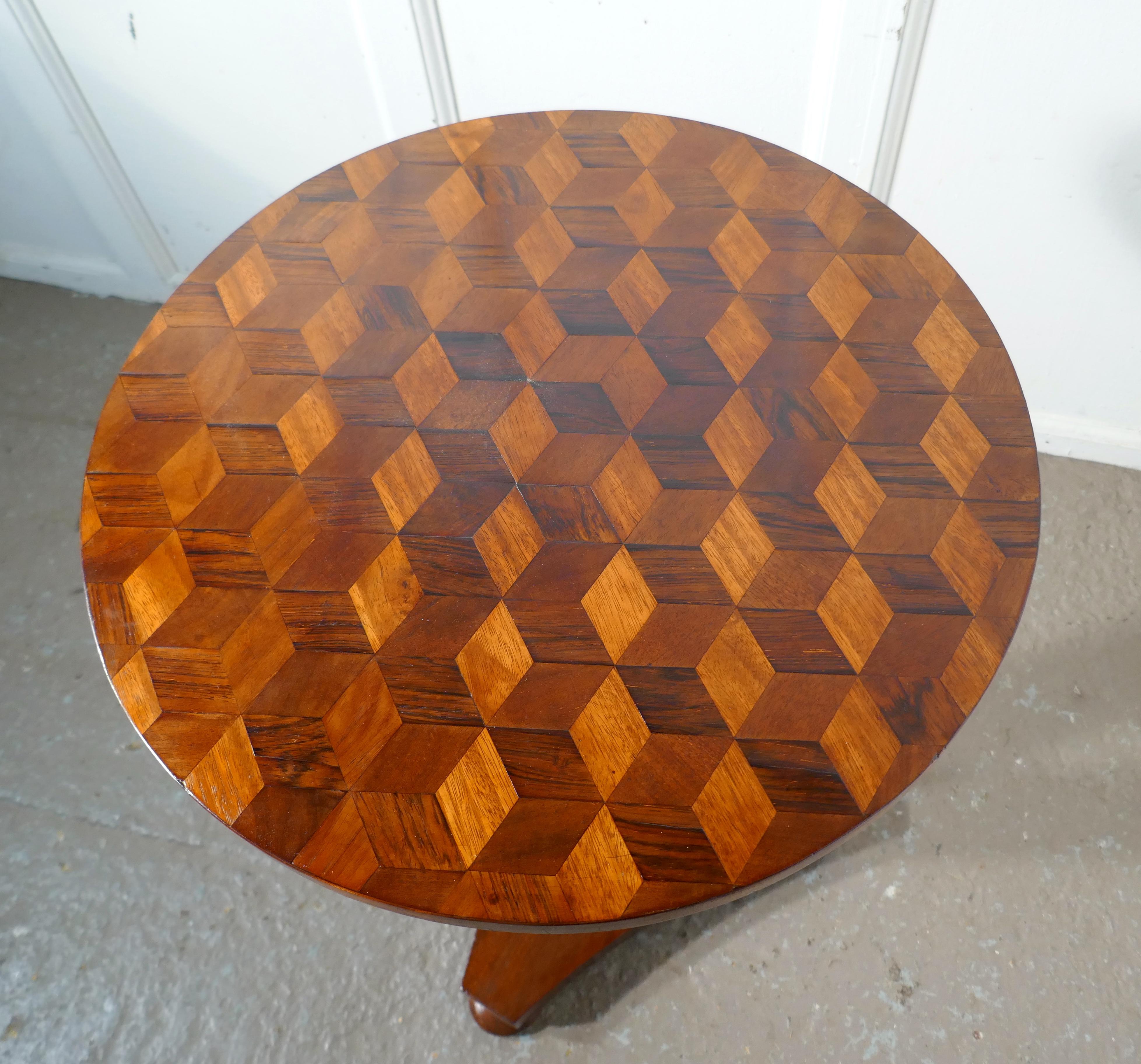 19th Century Unusual Inlaid Wine or Occasional Table