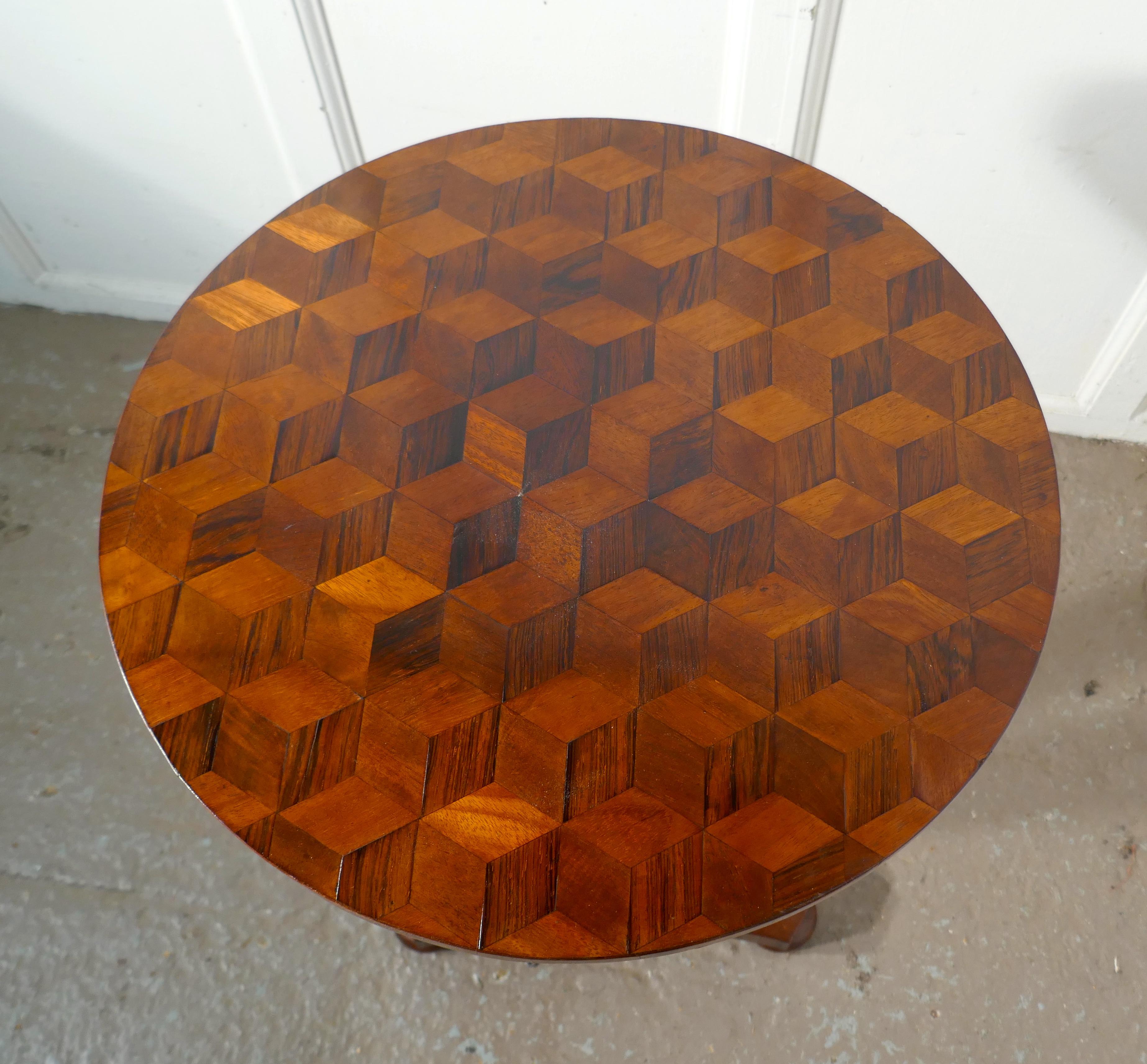 Unusual Inlaid Wine or Occasional Table 1
