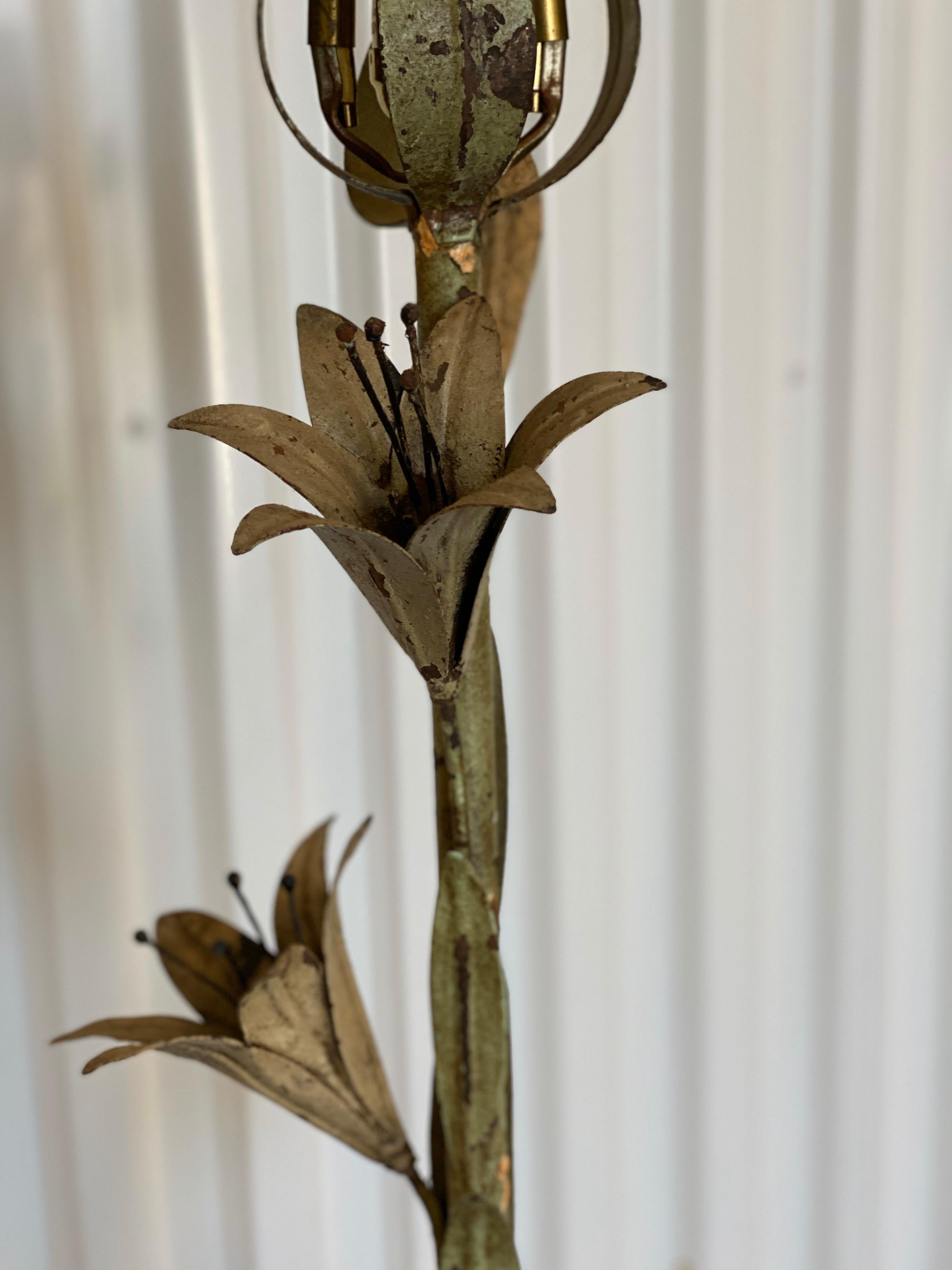 Unusual Iron Lily Standing Lamp 5