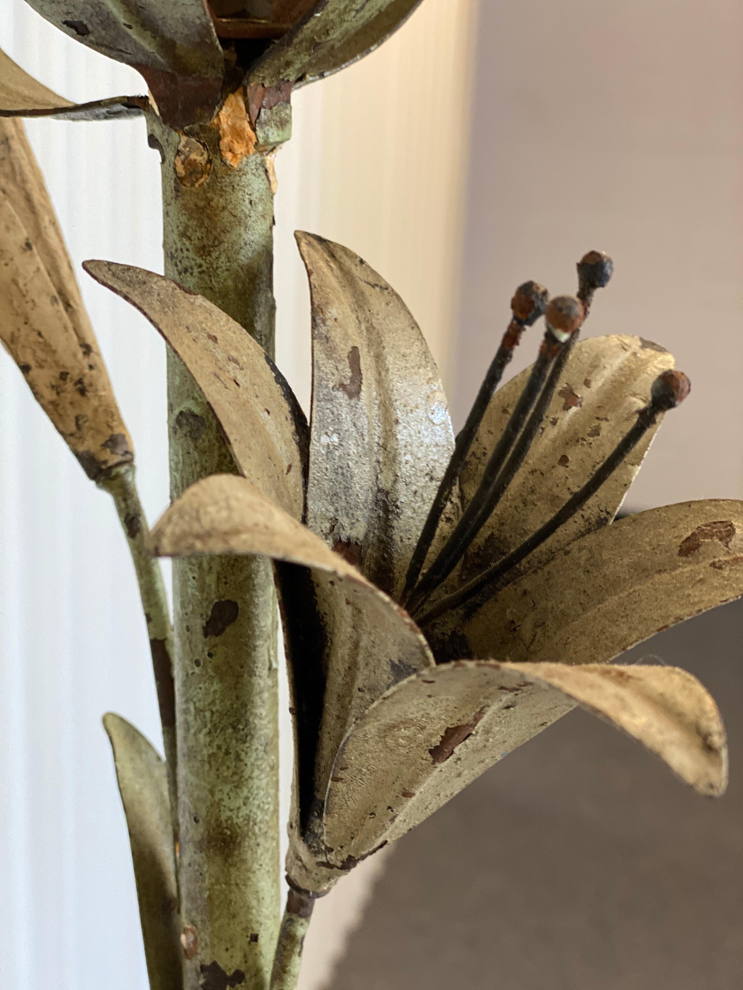 Unusual Iron Lily Standing Lamp 10