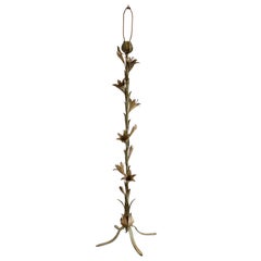 Unusual Iron Lily Standing Lamp