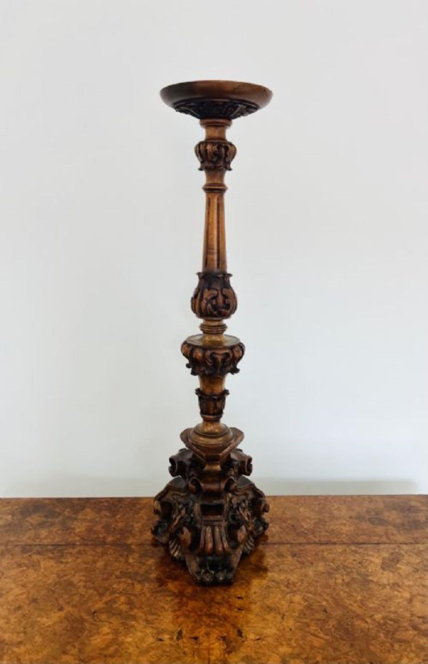 19th Century Unusual Italian antique Victorian quality carved walnut stand  For Sale