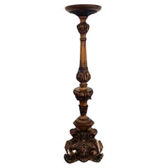 Unusual Italian antique Victorian quality carved walnut stand 