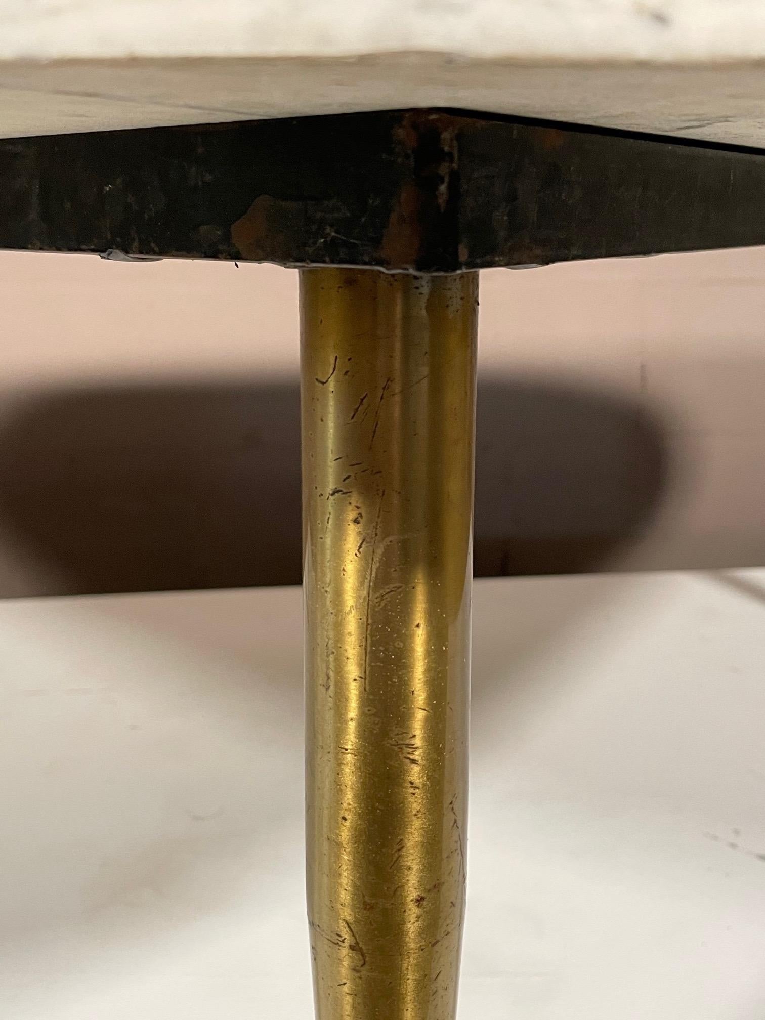 Unusual Italian Marble Table with Brass Legs 3