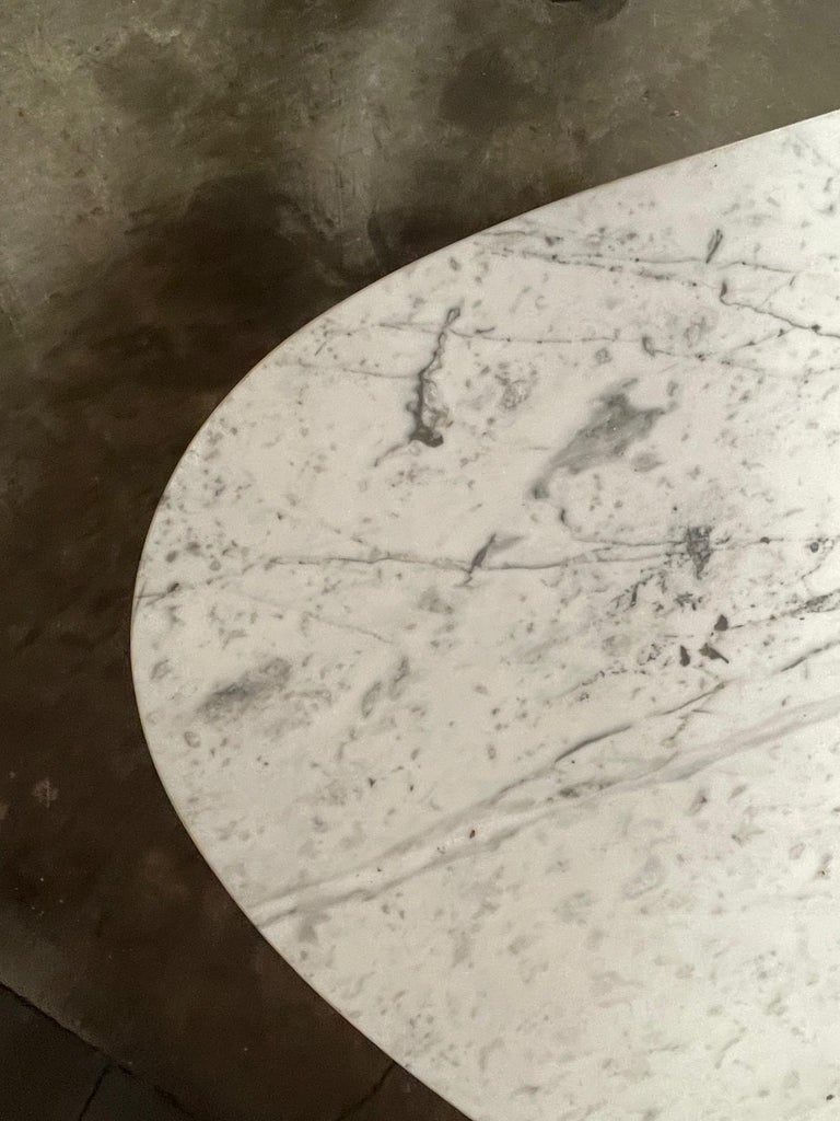 Unusual Italian Marble Table with Brass Legs For Sale at 1stDibs