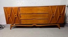 Unusual Italian Modernist 2-door / 6 drawer dresser /credenza