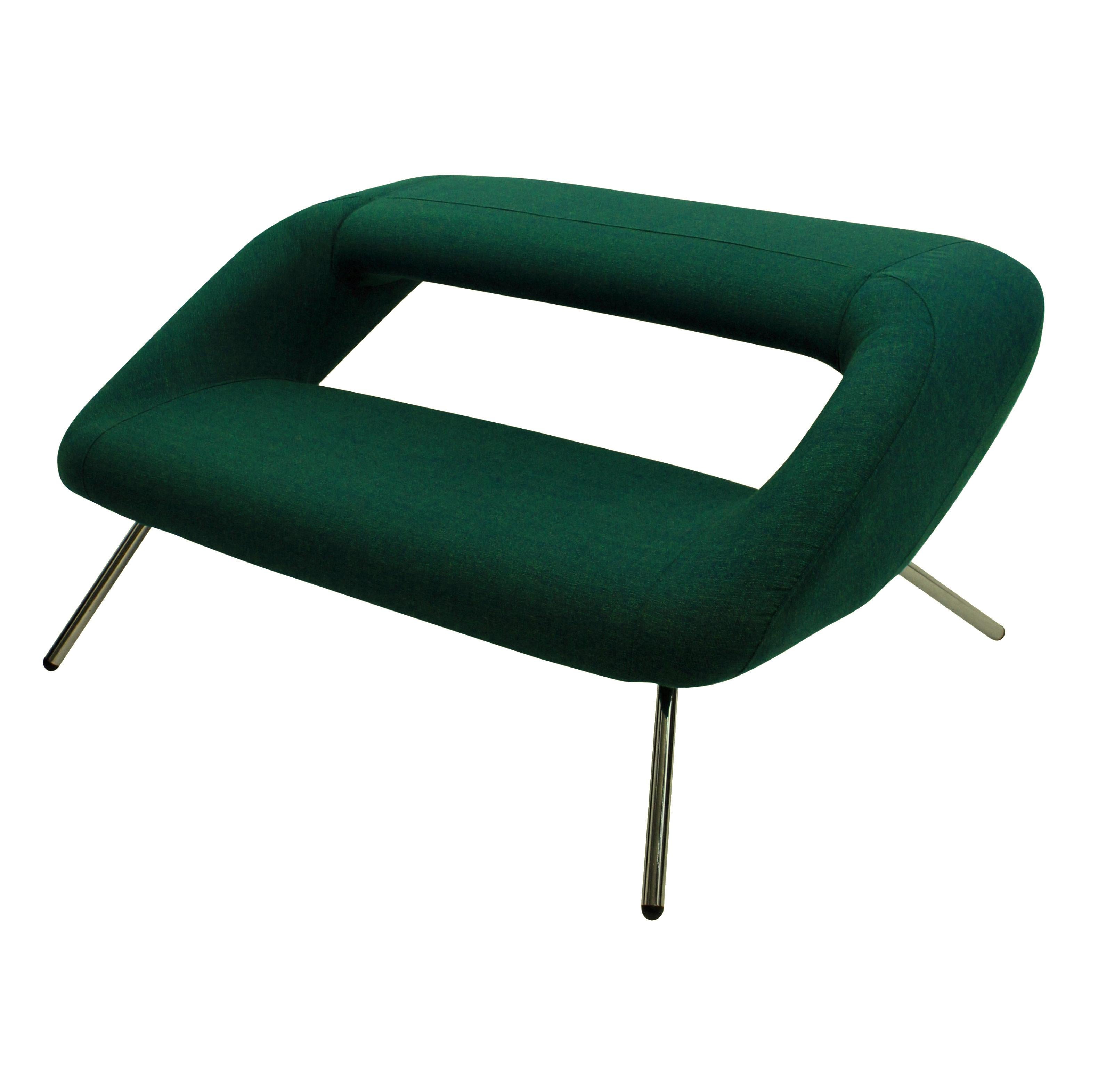 Unusual Italian Modernist Sofa in Emerald In Good Condition In London, GB