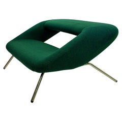 Unusual Italian Modernist Sofa in Emerald