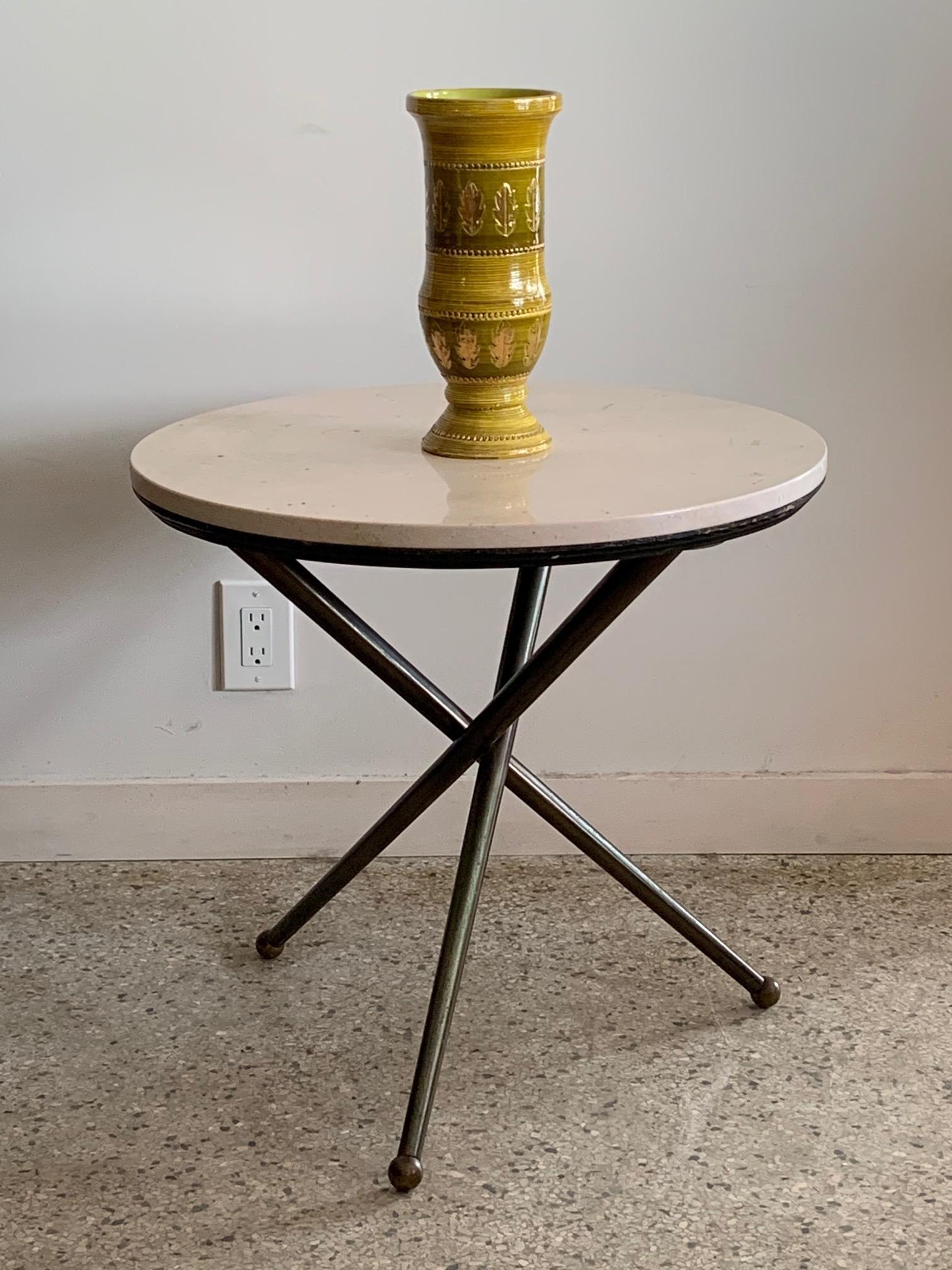 Unusual Italian Tripod Table with a Marble Top 6