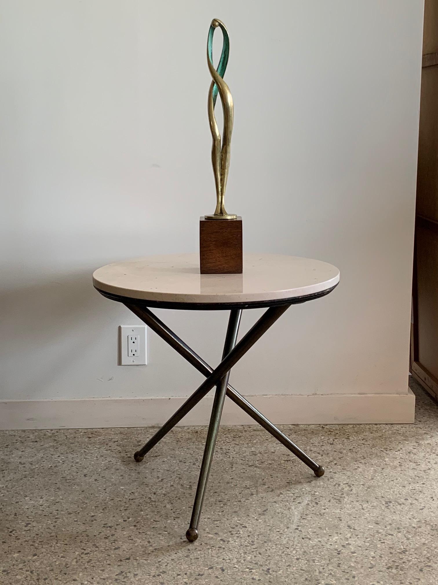 Unusual Italian Tripod Table with a Marble Top 7
