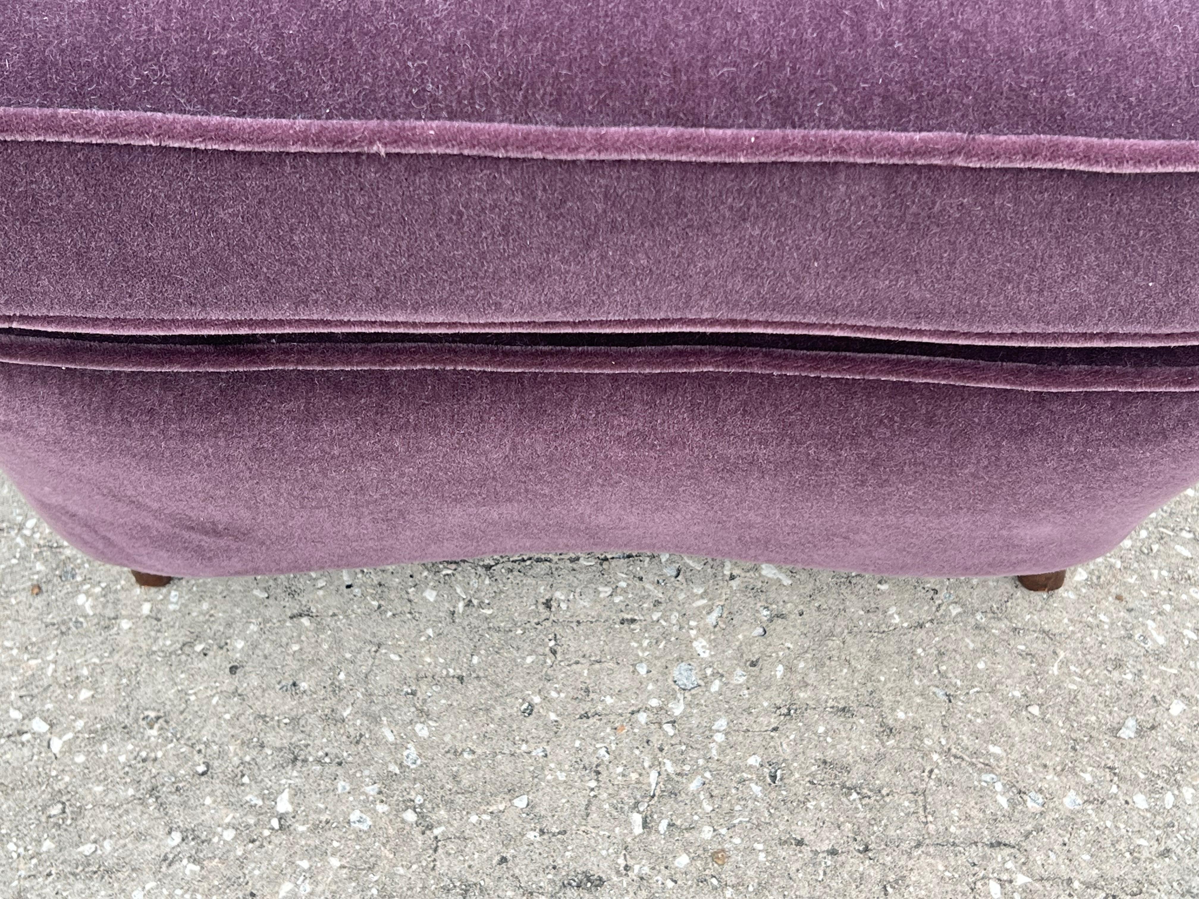 Insolite chaise à dossier italienne vers 1940 Mohair en vente 10