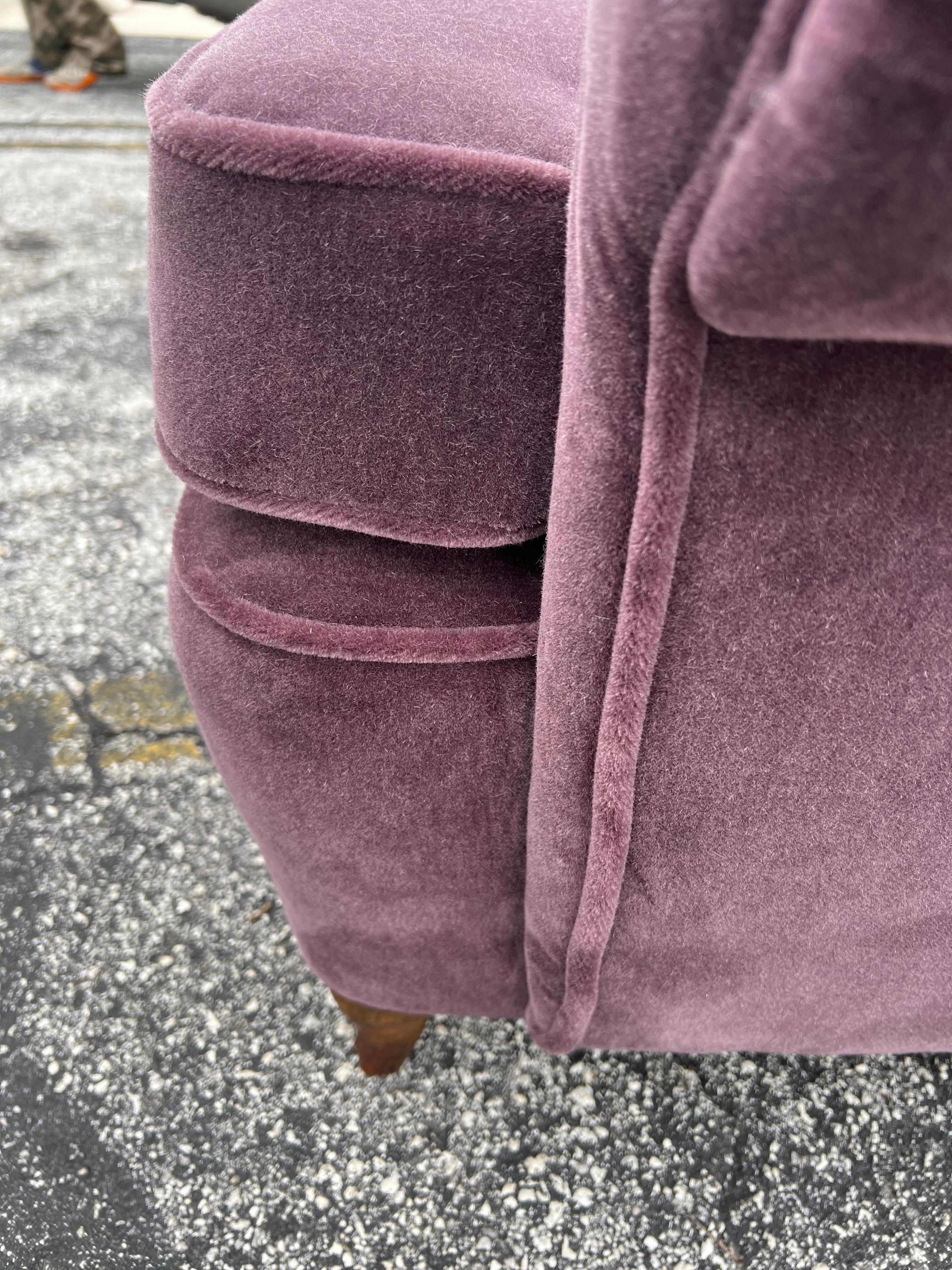 Insolite chaise à dossier italienne vers 1940 Mohair en vente 3