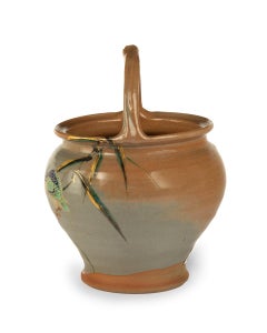 Unusual Japanese Studio Vase by Makuzu Kozan II