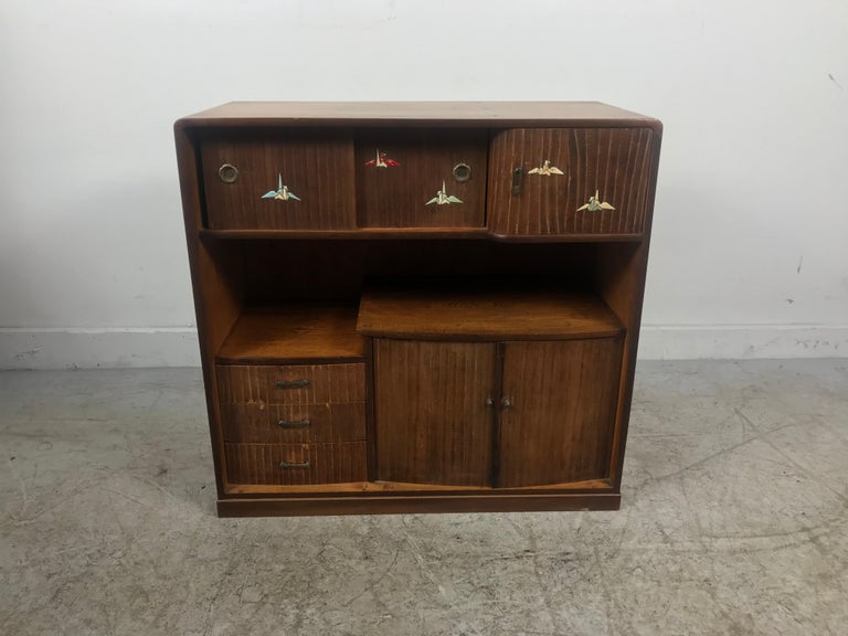 Unusual Japanese Taisho Era Chadansu Tea Cabinet circa 1920s