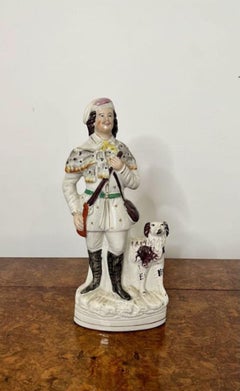 Unusual large antique Victorian Staffordshire figure