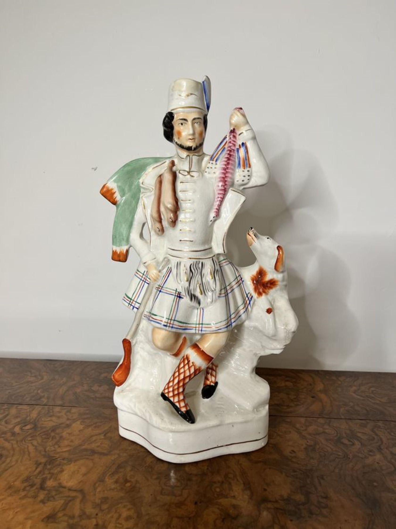 19th Century Unusual large antique Victorian Staffordshire figure  For Sale