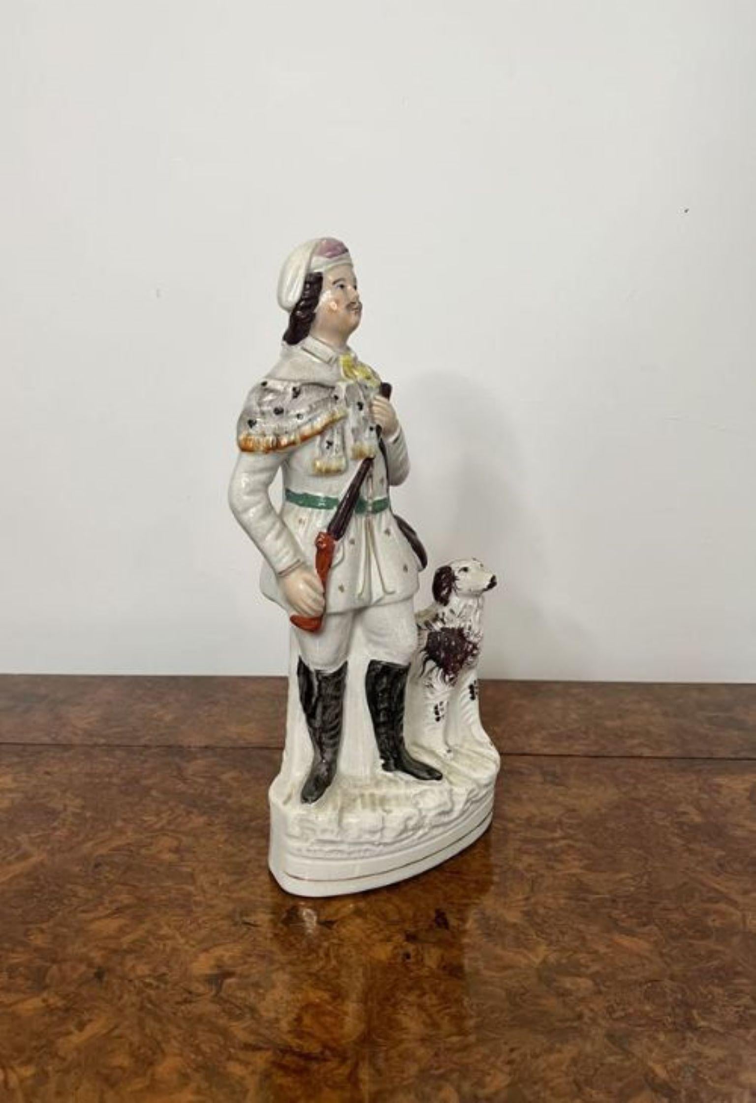 Ceramic Unusual large antique Victorian Staffordshire figure  For Sale