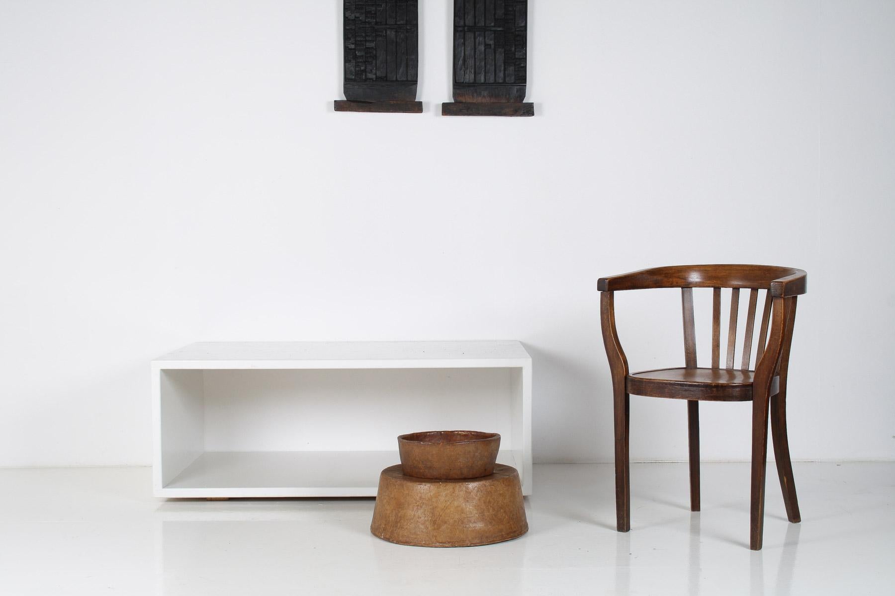 Grand bol décoratif inhabituel en papier mâché antique - Shelf Art en vente 2