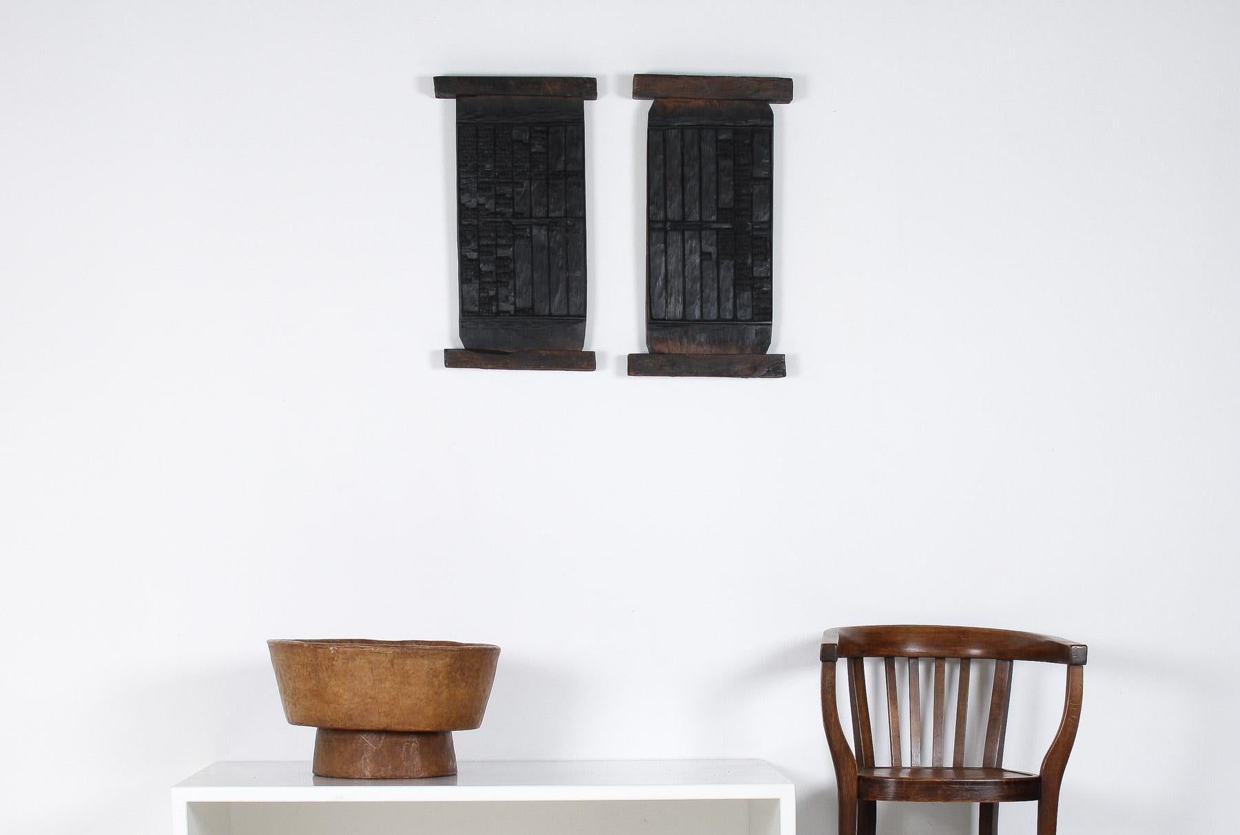 Inconnu Grand bol décoratif inhabituel en papier mâché antique - Shelf Art en vente
