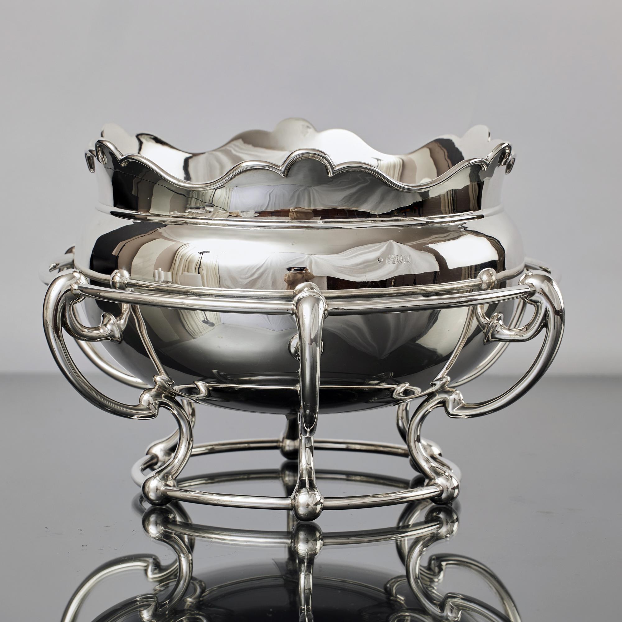 Gran cuenco de plata eduardiano inusual en Bueno estado para la venta en London, GB