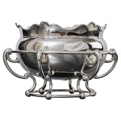 Grand bol inhabituel en argent de l'époque édouardienne