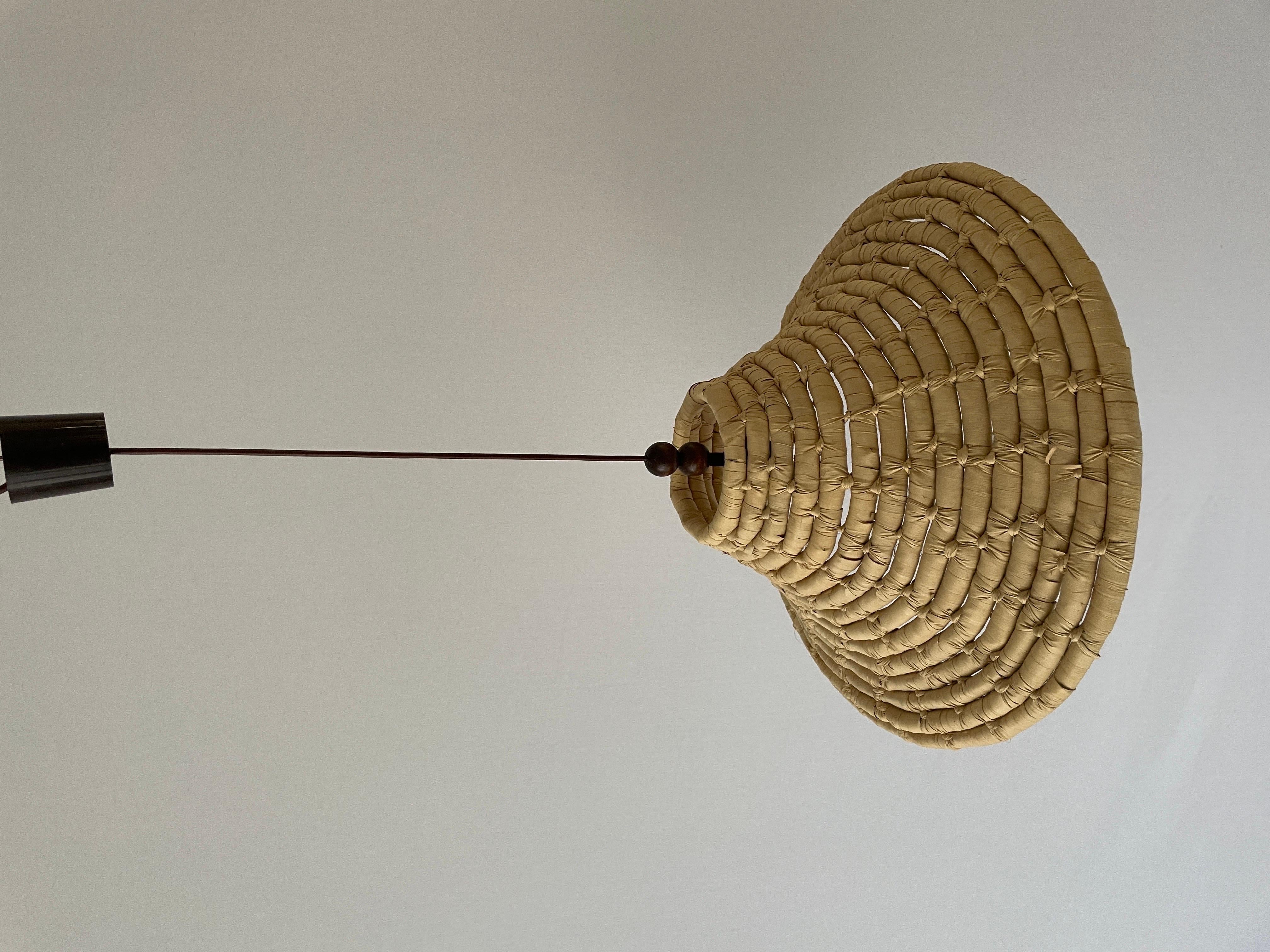 Unusual Large Made of Natural Plant Material Pendant Lamp, 1960s, Germany For Sale 4